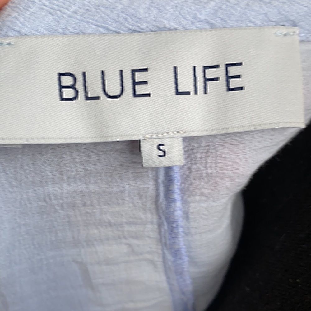 New! Blue Life Wrap Crop Top Baby Blue Small - Picture 5 of 7